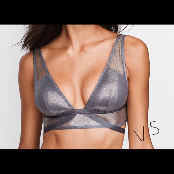 Victoria’s Secret Mesh & Shine Plunge Bralette Bra - Picture 7 of 8